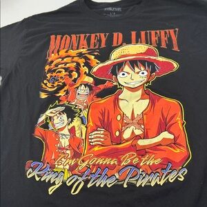 Onepiece Black and Red Graphic Tee